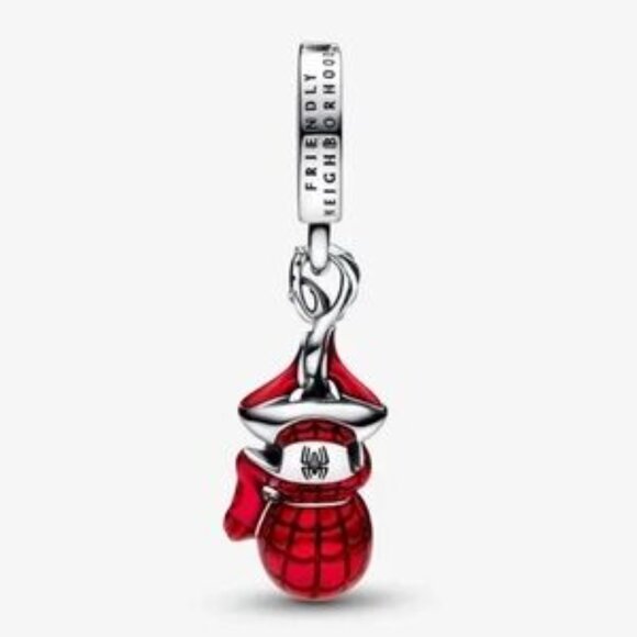 Pandora Marvel Hanging Spider-Man Dangle Charm - Picture 3 of 3